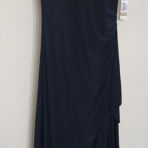 Elegant Navy Blue Sleeveless Dress